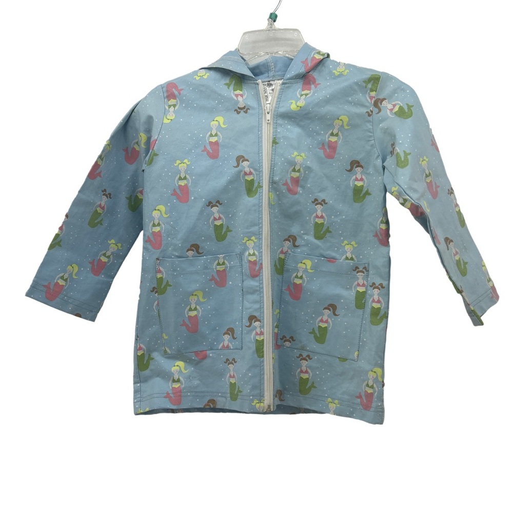 Ma Mère Boutique Blue Kids' Raincoat w Mermaids